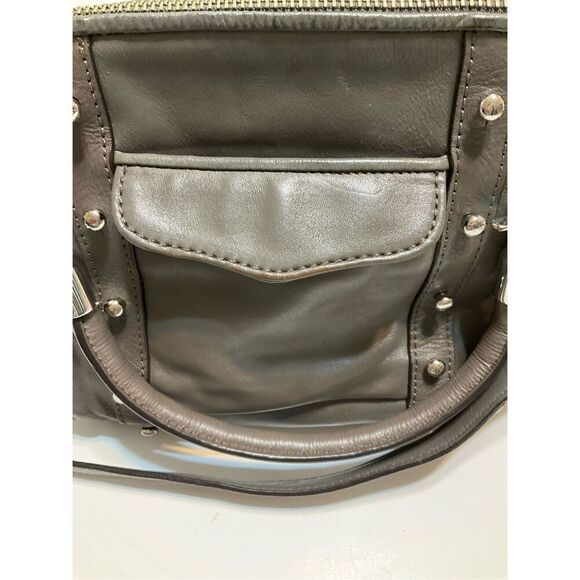 Rebecca Minkoff Leather Shoulder Bag, grey with Silver hardware. Heavy! - Picture 12 of 16